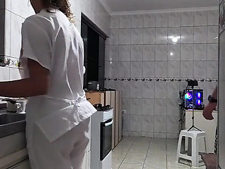 The Maid's Creampie Routine at Her New Job.