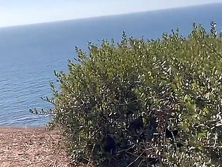 Artemisia Love Sexy Hiking by the Ocean Big Boobs Close up