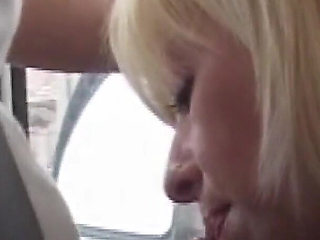 She Sucks His Cock While Driving and Then Gets Fucked in the Camper