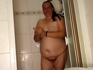 BBW Mature Dusche Solo Masturbation