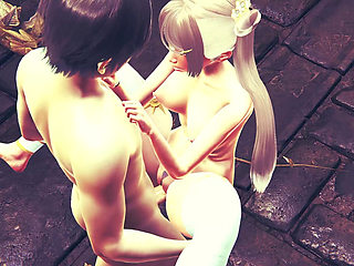 3D Hentai Rule34 Featuring Hot Blue-Haired Princess - Intense Standing Hardcore Fuck, Anal Doggystyle, and Lifting Missionary