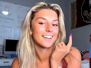 Blonde teen Sierras first erotic masturbation video