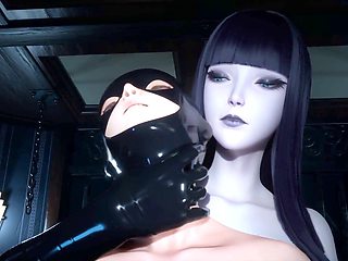Big breasts, playing porn games, porn game