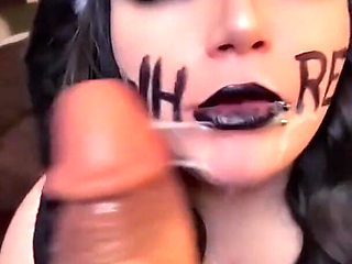 Fat Christmas Whore Sucks 3 Cocks