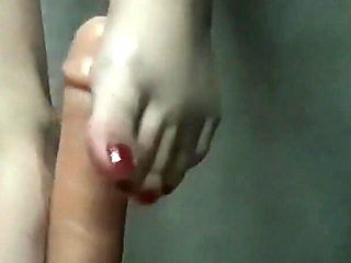 Love Her Feet Let Me Masturbate Your Dick with My Feet