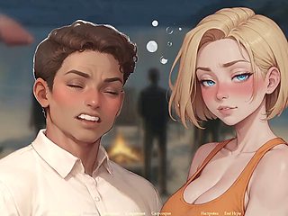 Natural boobs and hentai bondage fantasy with a naughty redhead