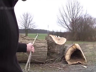 Mouth Stuffed Full of Cock While Fingers Rub Clit