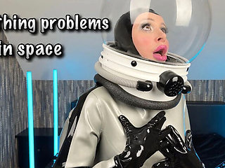 Miss_Fetilicious Astronaut Breath Play in Space – Latex Catsuit & Mask Solo