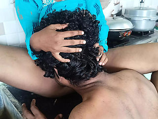 Indian House Maid Fucking in Kitchen Slap Role Play with Amateur MILF Wonder