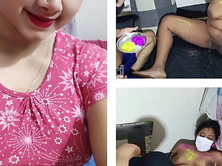 Desi Boudi Colorful Holi Fucking Sex Part 1