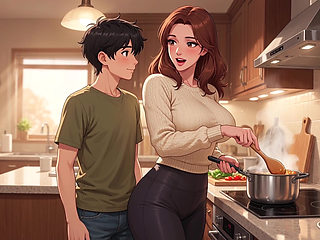 The stepson came back from university and he had a great time with his stepmom