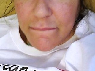 Beautiful Brunette Big Boobs Rides Fake Cock