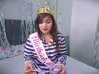 Birthday Sex- Teen Stepsister Gets Her Pussy Fucked After Surprise Gift by Stepbro.