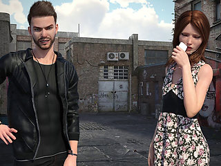 Candy Cleaning His Blue Balls in Open