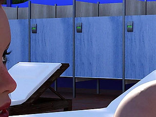 Reunion 18 John, May & Khole's Wet Water Park Threesome Tease - Bikini Slips & Splashes