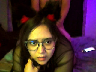 I'm video calling my best friend while my boyfriend is fucking me.