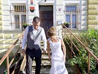 Bride with a hot body takes cock and her cuck is NOT happy