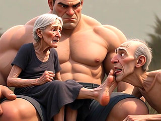 Pathetic Cuckold Licks His Wife's Toes While She's in Bull's Arms - Foot Worship Humiliation