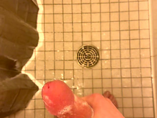 Cumshot in the shower 1