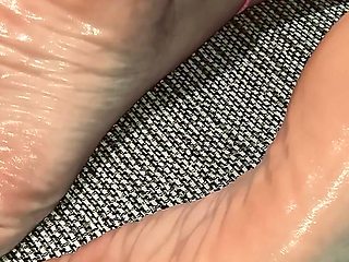 Amateur dream oiled feet