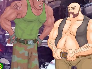 Busty cartoon characters in an animated fantasy sex romp