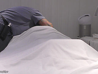 Real Massage Therapist Gets Sucked and Fucked by Fit Blonde Client