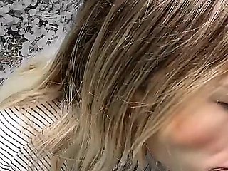 Young Sucked Client's Cock and He Covered Her Whole Face with Cum!