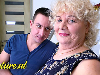 Horny Old Granny Lana Fucks Young Guy Rob in Hardcore Sex