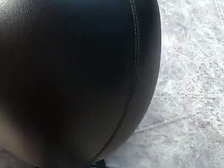Look at this big ass with a hole in the leather leggings!My