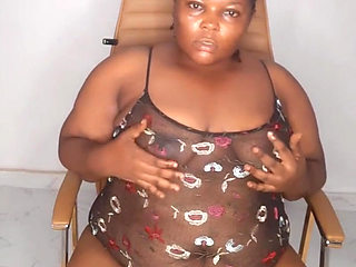 Horny Fat ass ebony in fishnets solo Orgasm Masturbation