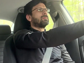 She Couldn't Wait - MILF Blowjob & Handjob While Driving - Public Car Sex Kingyordanov