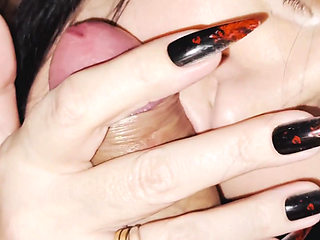 Mother-in-law Caressed My with Her Lips and I on Her Face