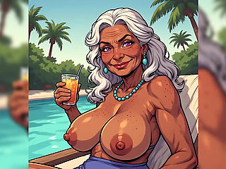 Tits Out Relaxing Poolside (ai Art)