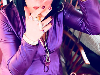 A Deliciously Glam Tina Snua Lights Up A Cigarette In A Holder With A Match - Smoking smoker Smokes