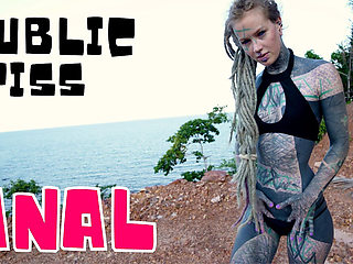 I Masturbate Outside My Anal Hole with Dildo Until I Need to Pee