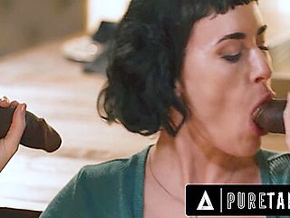 Dirty Boss Taunts Employees Wife Olive Glass Over Her Dirty Past During Diner