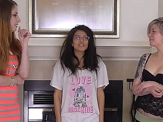 Belle Fatale Lesbian Threesome Game Bet - Lost Strip Round Gets Wedgie & Panties Removed