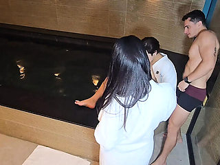 Brazilian Threesome: Boyfriend Fucks My Hot Friend Surprise - Big Tits Latina & Brunette MILF