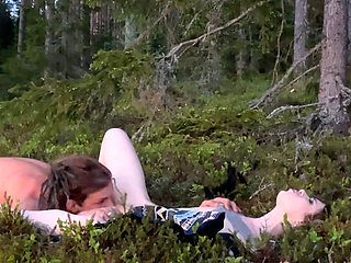 Swedish amateur couple first time in forest - Sessa Skye gets fucked doggystyle 4K