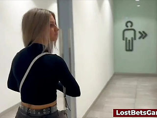 Huge Tits Blonde Loses Card Game, Strips For Punishment