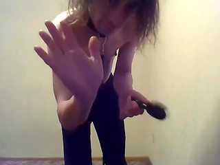 Spanking My Delicious Asshole Wmy Hairbrush