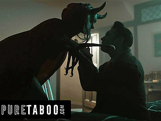 PURE TABOO Six-Breasted Krampus Emerges On Christmas Eve To Feast On Naughty Man's Hard Cock