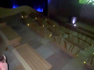Public Sauna Thermal Baths Cinema Blowjob Doggy Taken From Behind Standing Hot Sweating Willing Couple Caught Alone