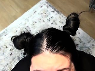 Amateur Teen Blowjob Under the Cover