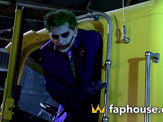 Joker and Two-Face screwing handsome superheroine