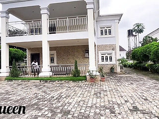 Giant African Cock Gardener Fucks Amateur Ebony Girl Outdoor BBC Blowjob