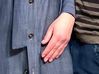 WOW! Old Perv Man Rubbing Pussy and Panties in Public