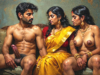 Busty milf gangbang sex with a group of big black cocks