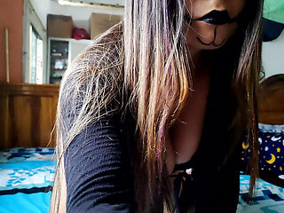 Candy, Trick or Porn Video? She Asks Me What I Want on Halloween... as Always I Want Homemade Porn