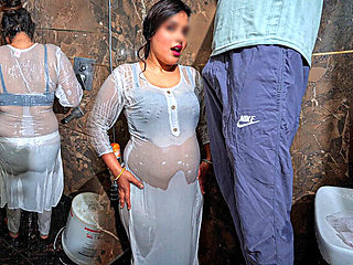 Desi Indian Bhabhi Seduced and Fucked Hard by Jija in Shower - Big Ass Doggy Style & Tight Pussy